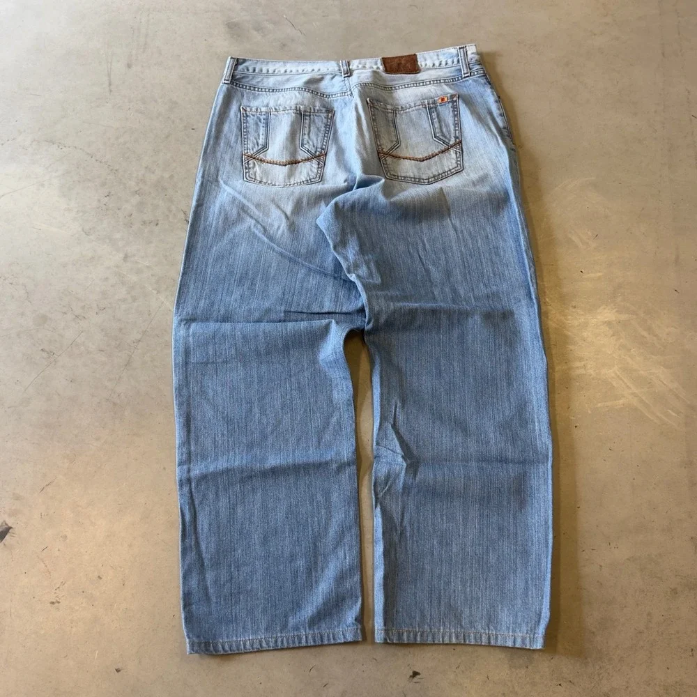 Lucky Brand 181 Relaxed Straight Leg Jeans Mens 36x31 Light Wash Denim Blue